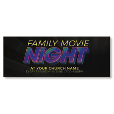 Family Movie Night Neon 