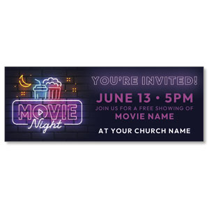 Neon Movie Night ImpactBanners