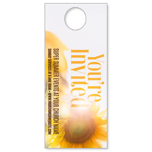 You're Invited Sunflower DoorHangers