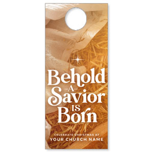 Behold A Savior DoorHangers