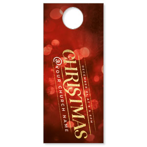 Christmas At Red Bokeh DoorHangers