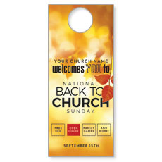 Back to Church Welcomes You Orange Leaves 