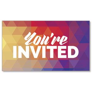 Geometric Bold You're Invited 2" x 3.5" Flat Invite