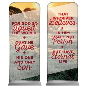 Whoever Believes Pair 2'7" x 6'7" Sleeve Banners