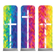 Bright Chevron Crosses 