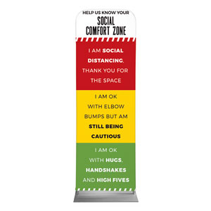 Social Comfort Zone Multicolor 2' x 6' Sleeve Banner