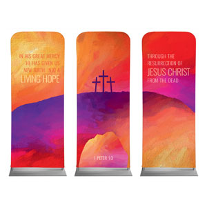 Calvary Paint Triptych 2'7" x 6'7" Sleeve Banners