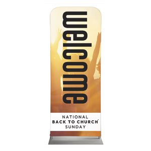 Back to Church Welcomes You Orange 2'7" x 6'7" Sleeve Banners