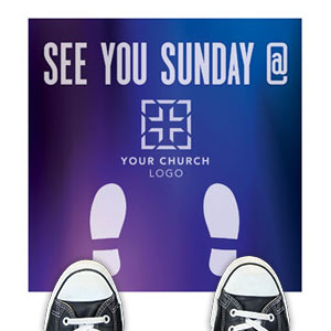 Aurora Lights See You Sunday Floor Stickers