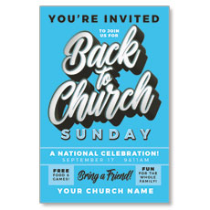 Back to Church Sunday Celebration Blue 