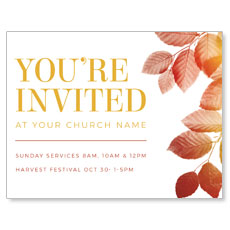 You're Invited Fall Leaves 