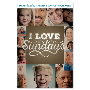 I Love Sundays  Medium InviteCards