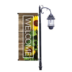 Wooden Slats Summer Light Pole Banners