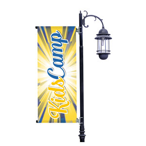 Kids Camp Comic Burst Light Pole Banners