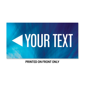 Chevron Blue Your Text 23" x 11.5" Rigid Sign