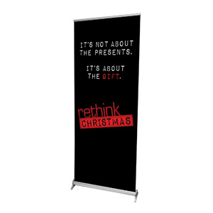 Rethink Christmas 2'7" x 6'7"  Vinyl Banner