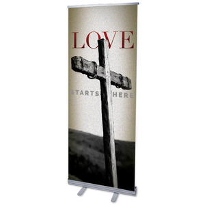 Love Starts Here 2'7" x 6'7"  Vinyl Banner