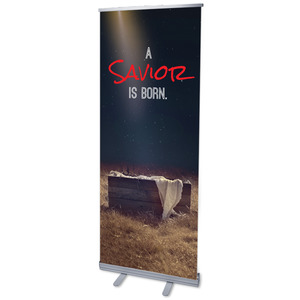 Savior Born 2'7" x 6'7"  Vinyl Banner