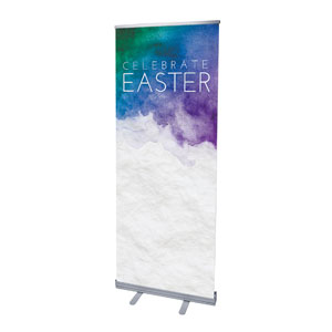 Celebrate Watercolor Easter 2'7" x 6'7"  Vinyl Banner