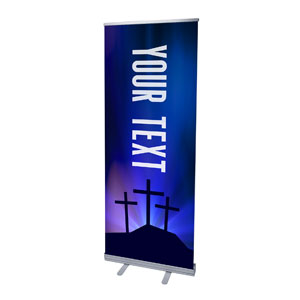 Aurora Lights Celebrate Easter Your Text 2'7" x 6'7"  Vinyl Banner