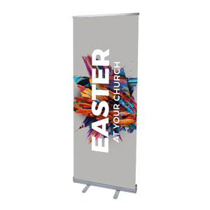 CMU Crown Easter Grey 2'7" x 6'7"  Vinyl Banner