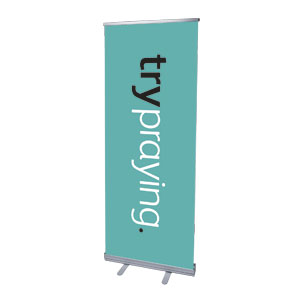 trypraying 2'7" x 6'7"  Vinyl Banner