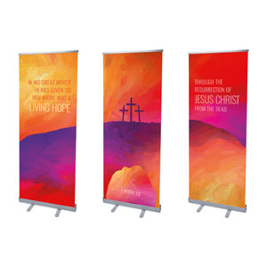 Calvary Paint Triptych 2'7" x 6'7"  Vinyl Banner