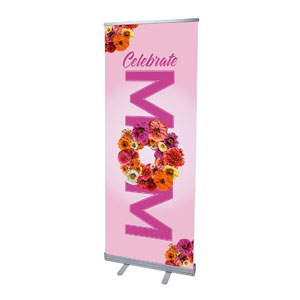 Celebrate Mom Pink 2'7" x 6'7"  Vinyl Banner