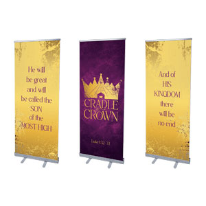 Cradle to Crown Triptych 2'7" x 6'7"  Vinyl Banner