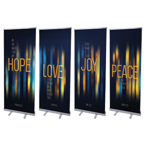 Advent Lights Set 2'7" x 6'7"  Vinyl Banner