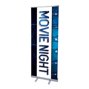 Outdoor Movie Night 2'7" x 6'7"  Vinyl Banner