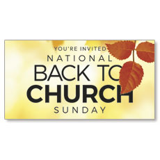 Back to Church Welcomes You Orange Leaves 