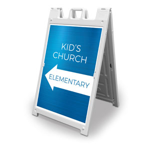 Blue Kids Church Elementary 2' x 3' Street Sign Banners