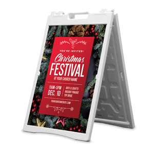 Christmas Festival Invite 2' x 3' Street Sign Banners