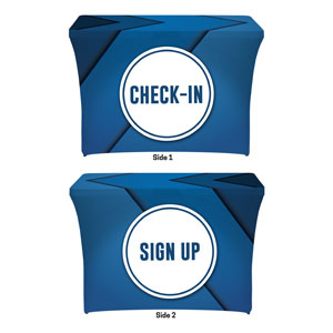 Bold Blue Sign Up Check In Stretch Table Covers