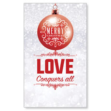 Silver Snow Love Ornament 