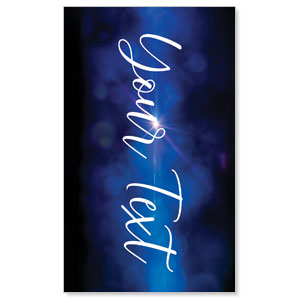 Celebrate Christmas Blue Sparkle Your Text 3 x 5 Vinyl Banner