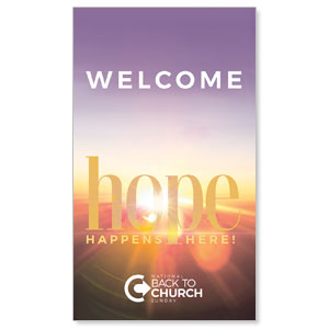 BTCS Hope Happens Here Welcome 3 x 5 Vinyl Banner