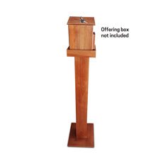 Wood Stand for Offering Box - Oak Brown