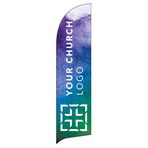 Celebrate Watercolor Logo Flag Banner