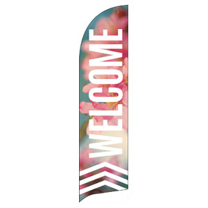 Chevron Welcome Spring Flag Banner