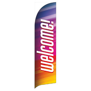 Color Stripes Welcome Flag Banner