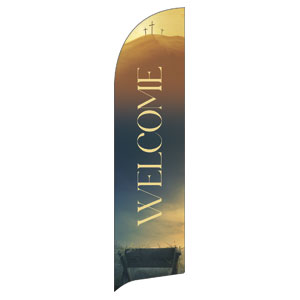 Behold A Savior Is Born Flag Banner