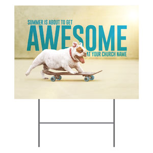 Awesome Summer Dog 18"x24" YardSigns