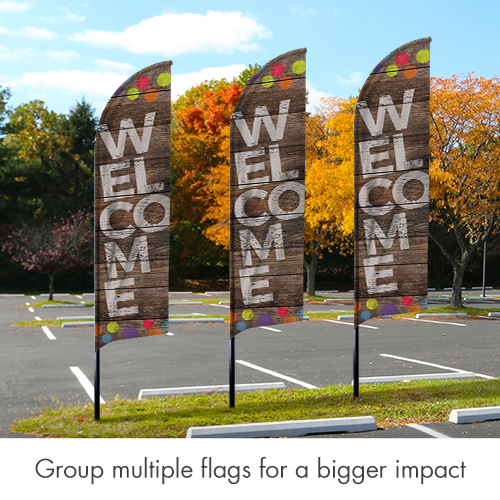 Banners, Fall - General, Blue Wood Bright Leaves, 2' x 8.5' 2