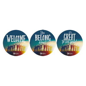 BTCS You Belong Here Circle Handheld Signs