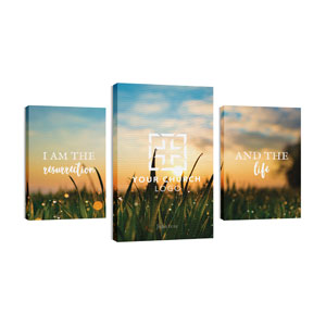 Logo Resurrection Life 30in x 50in Canvas Prints