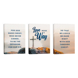 Love Made A Way Triptych 24in x 36in Canvas Prints