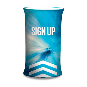 Chevron Blue Sign Up Counter Sleeves Small Oval
