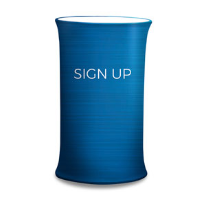 General Blue Sign Up Counter Sleeves Small Oval